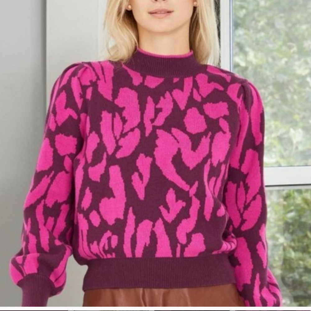 Who What Wear Purple/Pink Sweater Wine Tasting